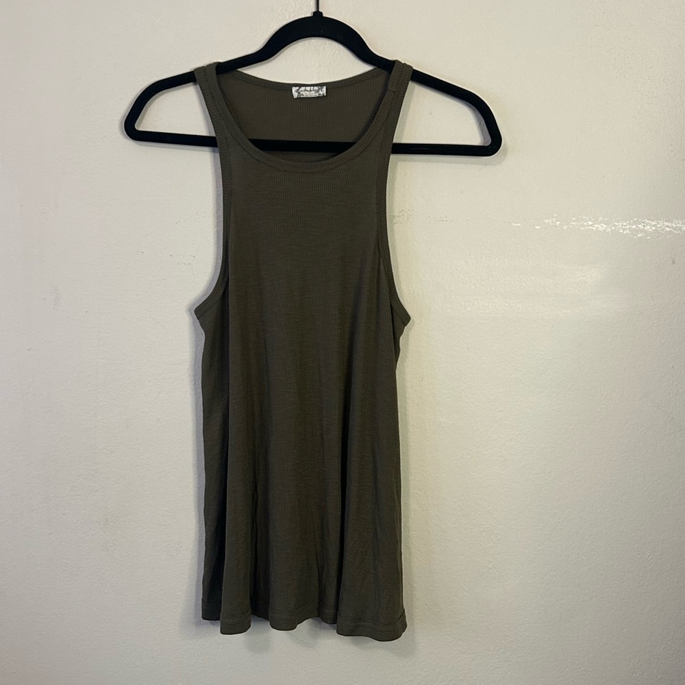 Intimately Free People Ribbed Green Tank